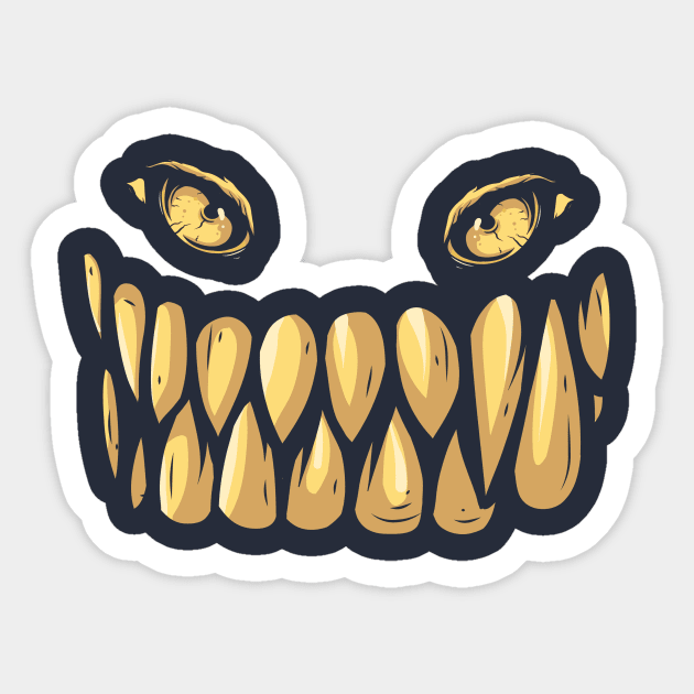 Smiling Monster Sticker by Designious